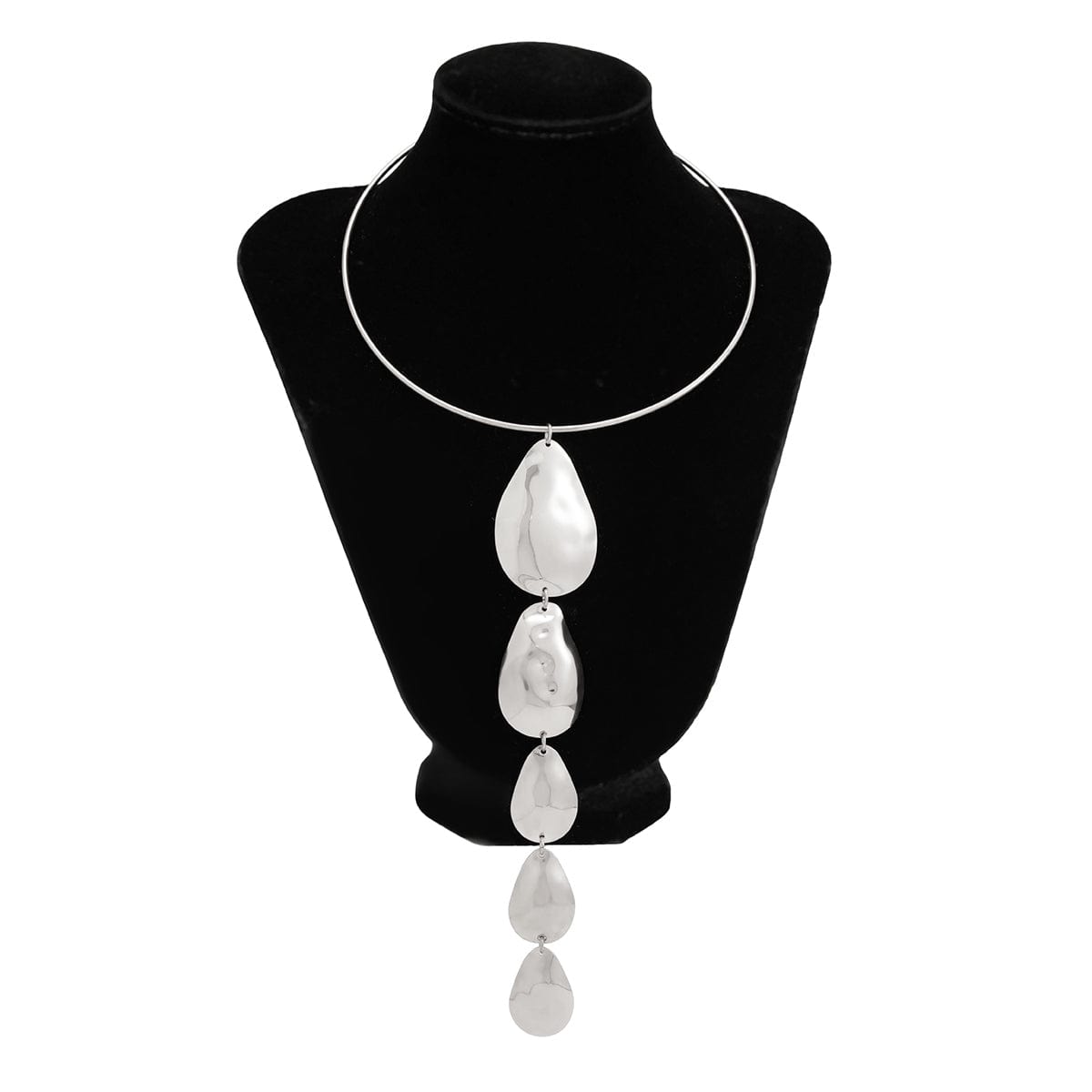 Geometric Waterdrop Pendant Collar Choker Y Necklace - ArtGalleryZen