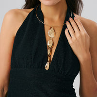 Thumbnail for Geometric Waterdrop Pendant Collar Choker Y Necklace - ArtGalleryZen