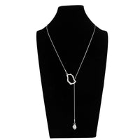 Thumbnail for Geometric Waterdrop Pendant Lava Long Chain Necklace - ArtGalleryZen
