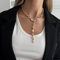 Thumbnail for Geometric Waterdrop Y Necklace Gold Silver Layering Pendant - ArtGalleryZen