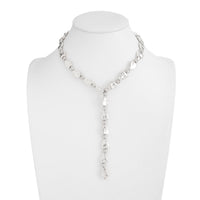 Thumbnail for Geometric Waterdrop Y Necklace Gold Silver Layering Pendant - ArtGalleryZen