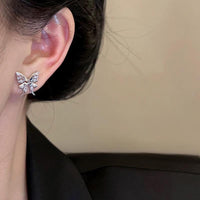 Thumbnail for Glitter CZ Inlaid Butterfly Ear Wrap Earrings - ArtGalleryZen