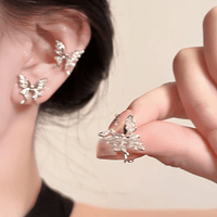 Thumbnail for Glitter CZ Inlaid Butterfly Ear Wrap Earrings