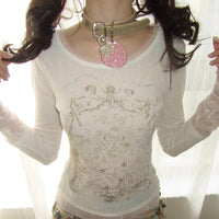 Thumbnail for Glitter Enamel Strawberry Pendant PU Leather Collar Choker Necklace - ArtGalleryZen