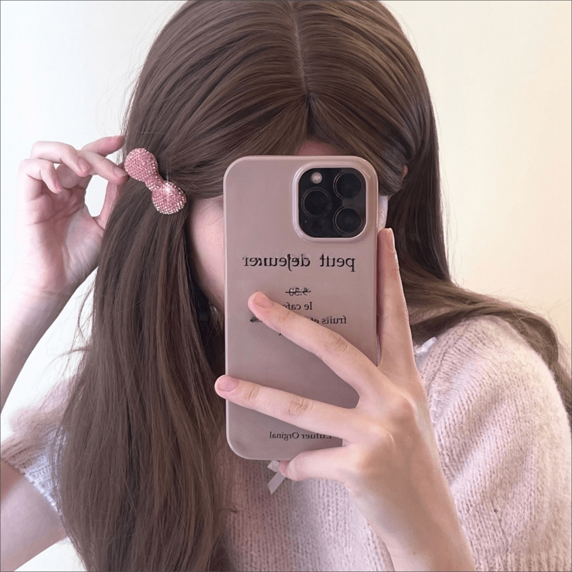 Glitter Rhinestone Bowknot Hair Clip - ArtGalleryZen