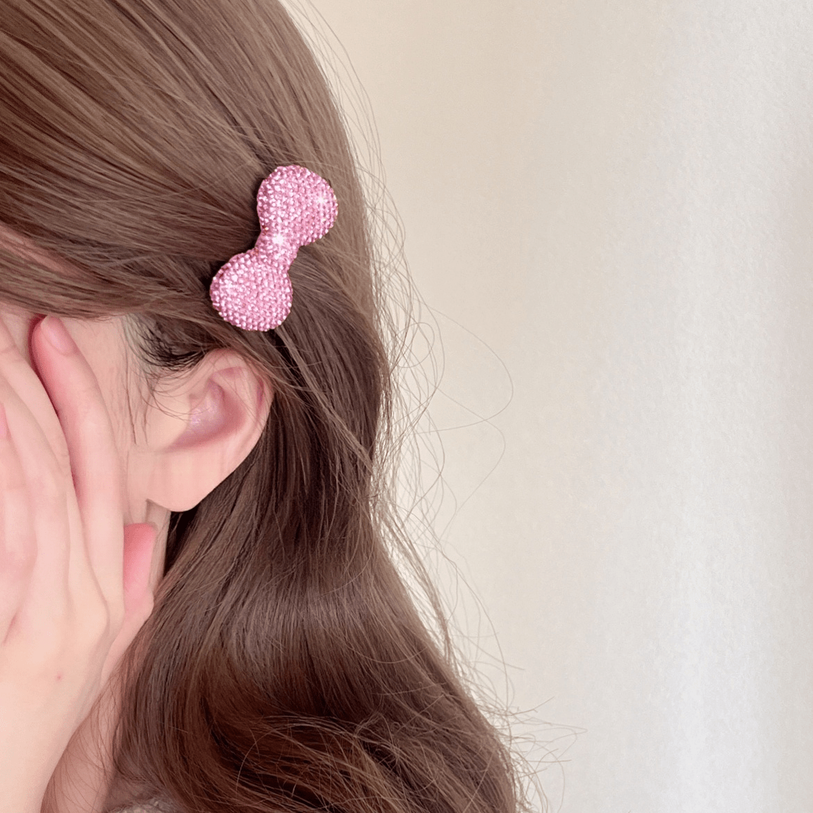 Glitter Rhinestone Bowknot Hair Clip - ArtGalleryZen