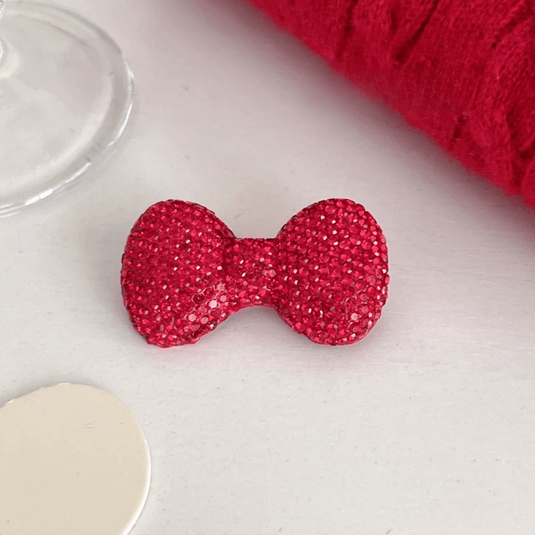 Glitter Rhinetone Bowknot Hair Clip