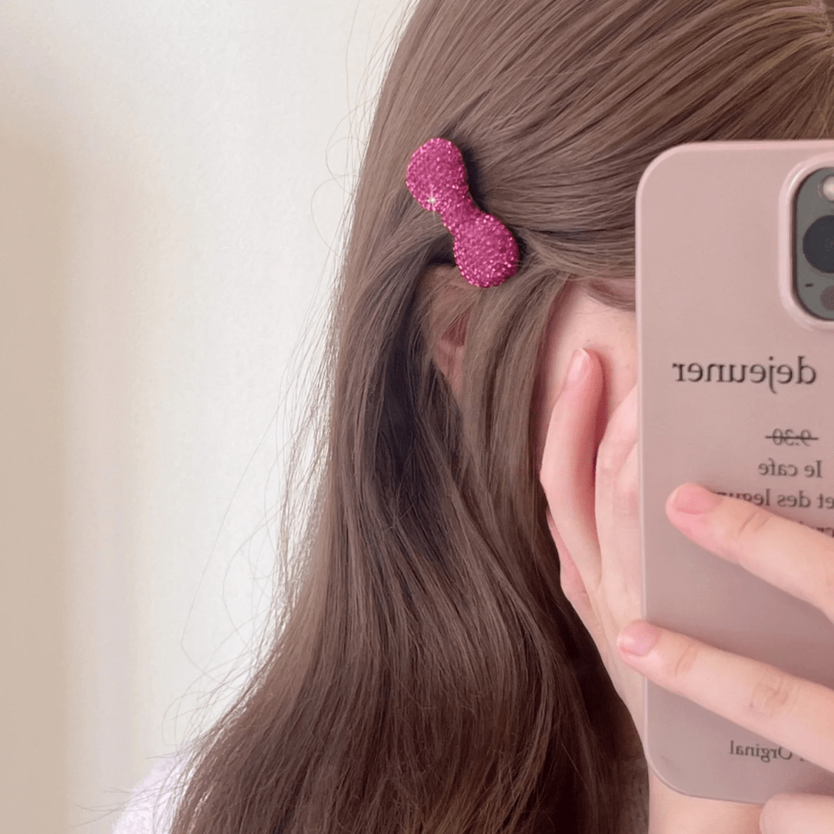 Glitter Rhinetone Bowknot Hair Clip