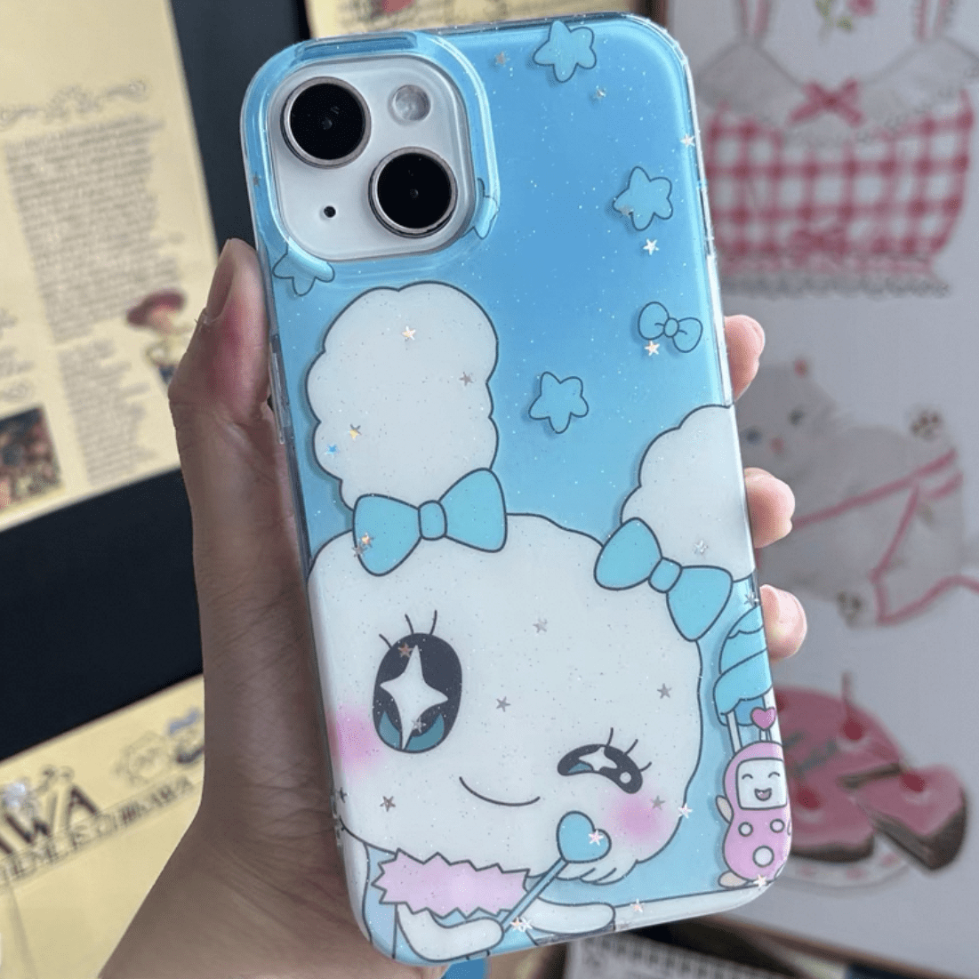 Glitter Star Tamagotchi iPhone Case - ArtGalleryZen