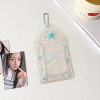 Thumbnail for Glitter Strawberry Apple Lucky Clover Star Kpop Keychain Photocard Holder - ArtGalleryZen