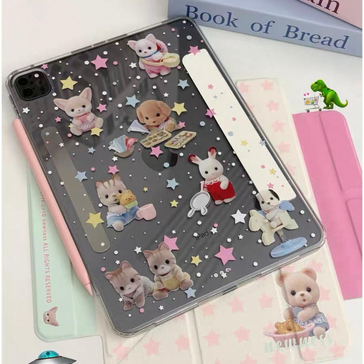 Glitter Sylvanian Families Magnetic Detachable iPad Case - ArtGalleryZen