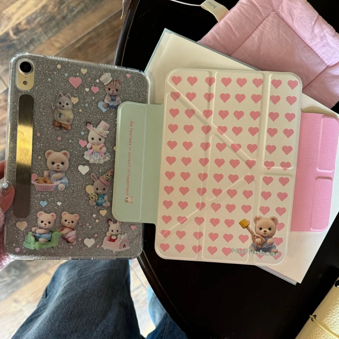 Glitter Sylvanian Families Magnetic Detachable iPad Case - ArtGalleryZen