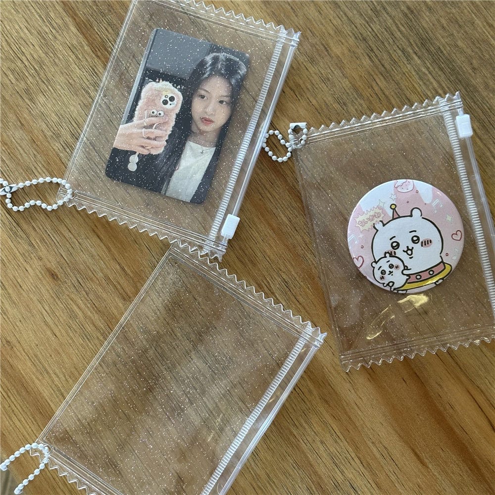 Binder Jelly Photocard Holder Glitter Clear Kpop Photocard Holder Keychain Wallet Binder Jelly Photocard Holder Glitter Clear Kpop Photocard Holder Keychain Wallet