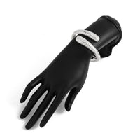 Thumbnail for Gold Silver Tone Hammered Waterdrop Bangle Bracelet - ArtGalleryZen