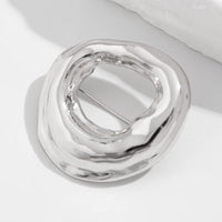 Thumbnail for Gold Silver Tone Irregular Hoop Pin Brooch - ArtGalleryZen