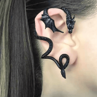 Thumbnail for Gothic Antique Dragon Ear Cuff Climber Crawler Wrap Earring - ArtGalleryZen