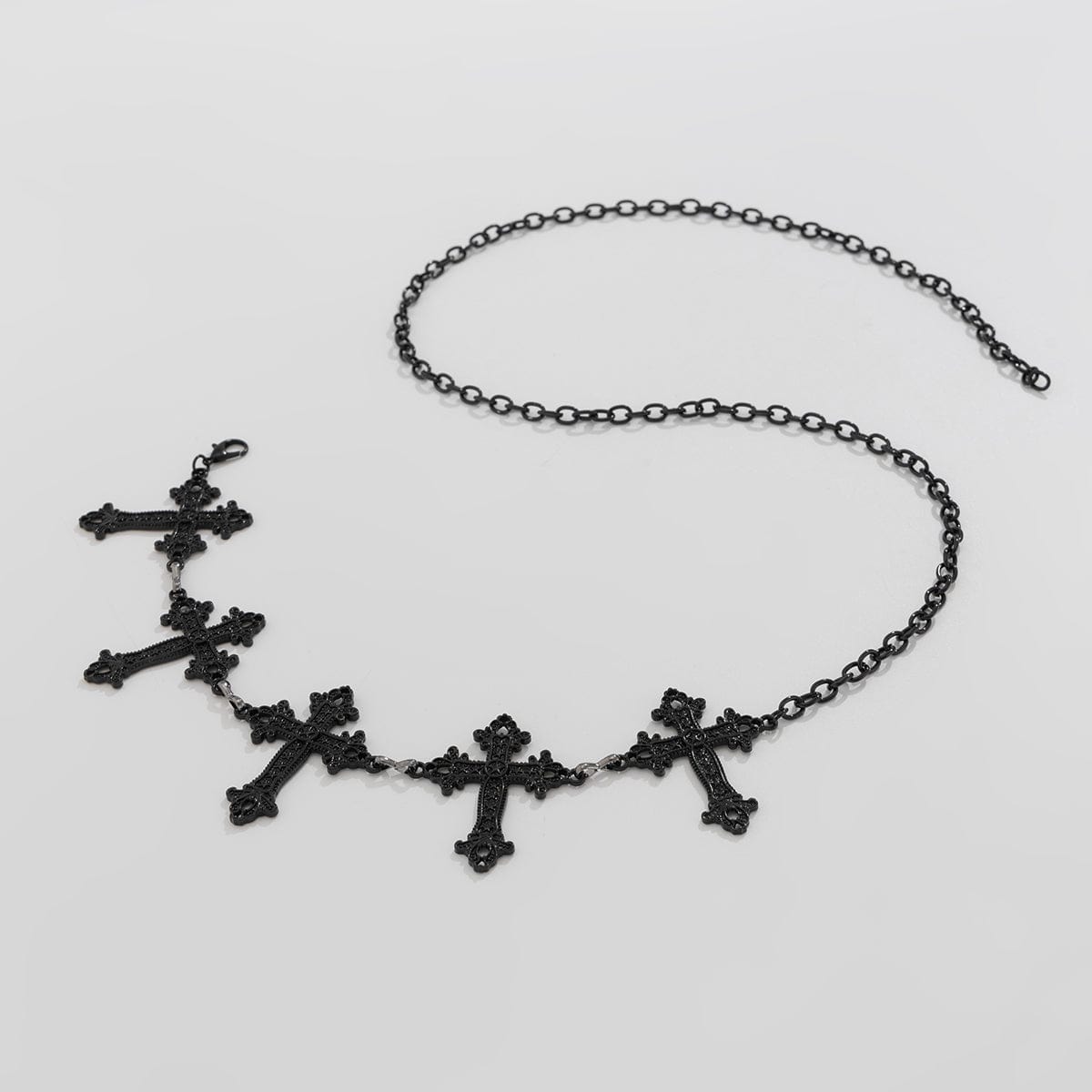 Gothic Carved Cross Charm Waist Chain