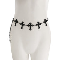 Thumbnail for Gothic Carved Cross Charm Waist Chain