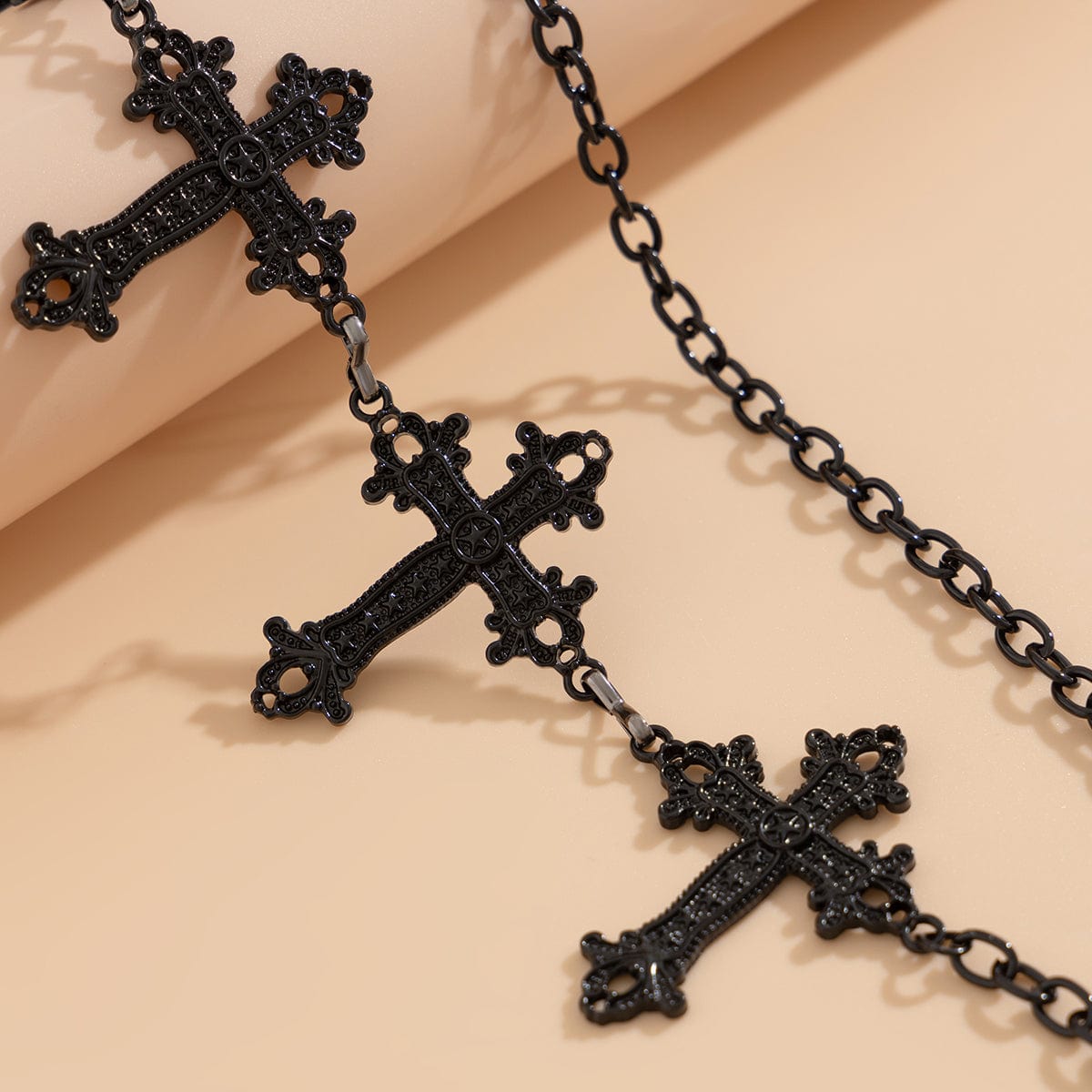 Gothic Carved Cross Charm Waist Chain