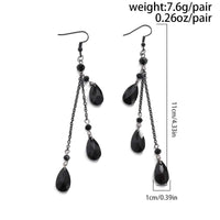 Thumbnail for Gothic Crystal Waterdrop Dangle Earrings