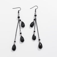 Thumbnail for Gothic Crystal Waterdrop Dangle Earrings