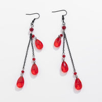 Thumbnail for Gothic Crystal Waterdrop Dangle Earrings