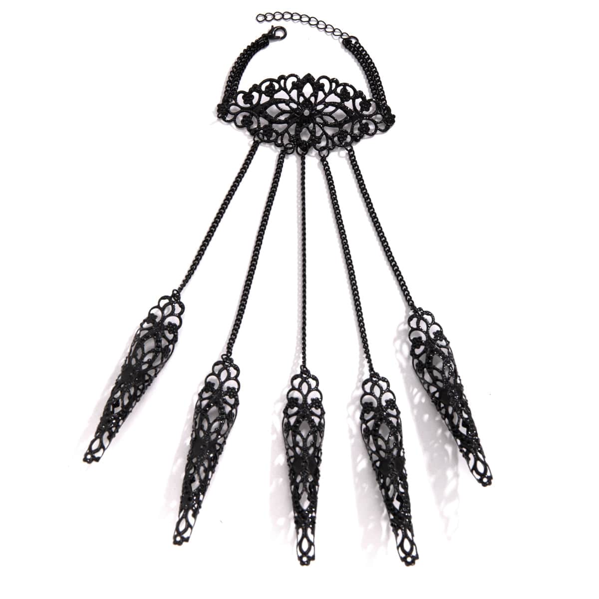 Gothic Five Finger Armor Nails Mittens Bracelet - ArtGalleryZen