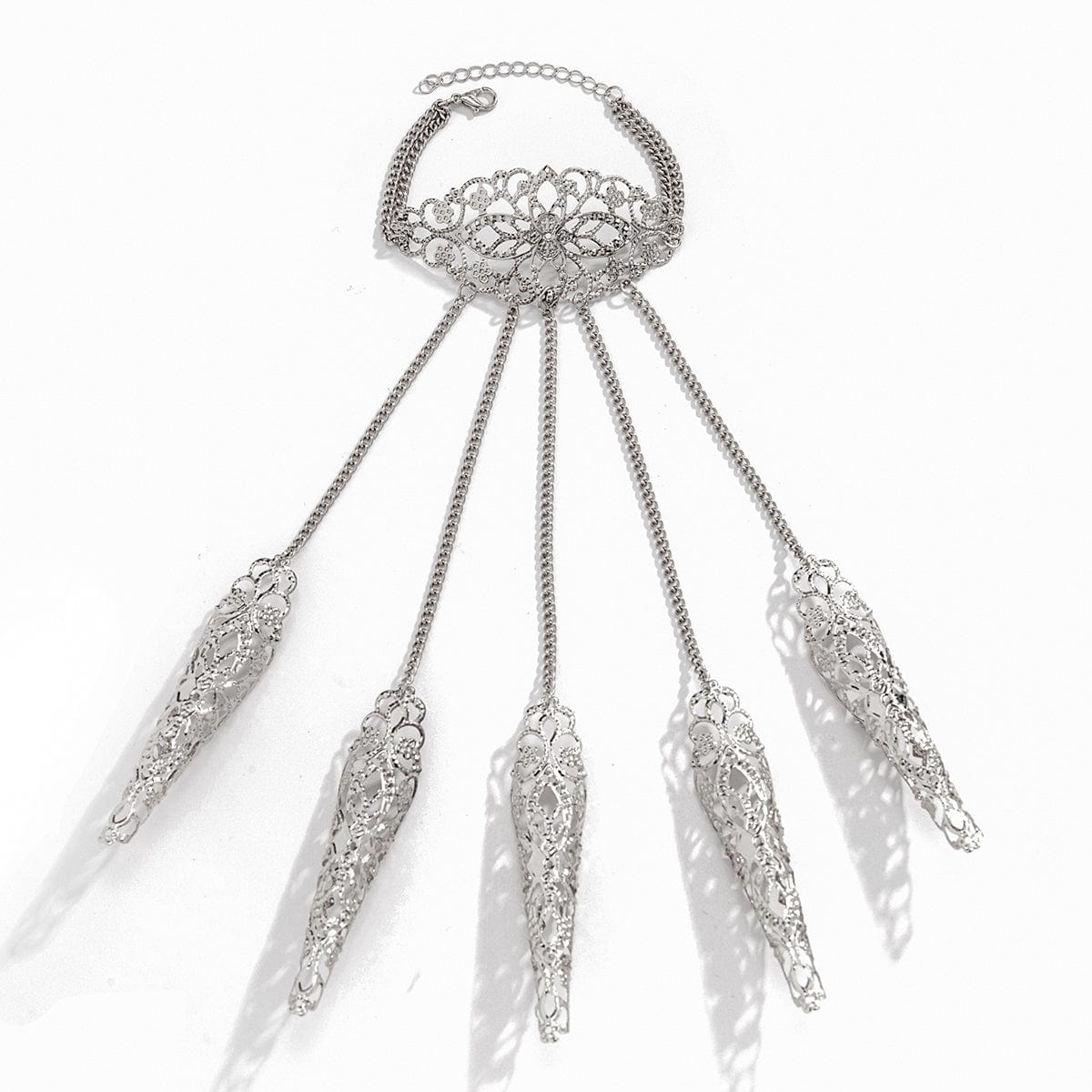 Gothic Five Finger Armor Nails Mittens Bracelet - ArtGalleryZen