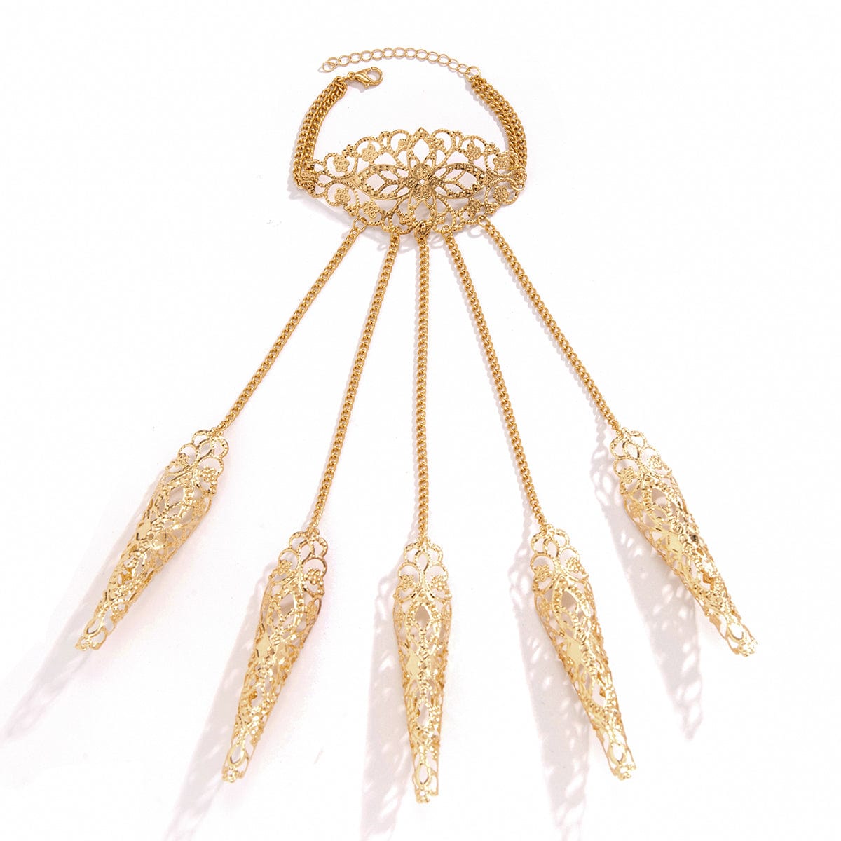 Gothic Five Finger Armor Nails Mittens Bracelet - ArtGalleryZen