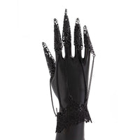 Thumbnail for Gothic Floral Lace Five Finger Armor Nails Mittens Bracelet - ArtGalleryZen