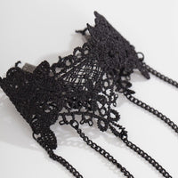 Thumbnail for Gothic Floral Lace Five Finger Armor Nails Mittens Bracelet - ArtGalleryZen