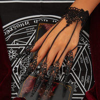 Thumbnail for Gothic Floral Lace Five Finger Armor Nails Mittens Bracelet - ArtGalleryZen
