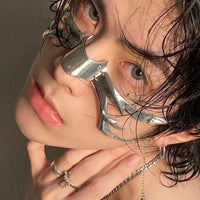 Thumbnail for Gothic Hip Hop Glamorous Metallic Face Mask - ArtGalleryZen