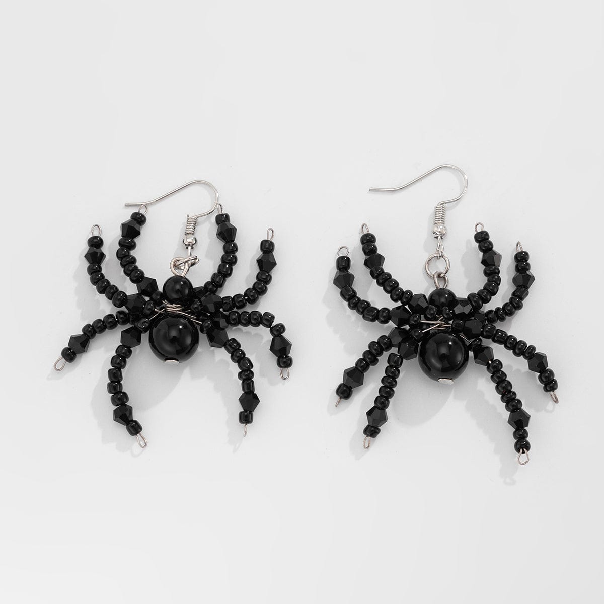 Gothic Layered Crystal Beaded Spider Necklace Earrings - ArtGalleryZen