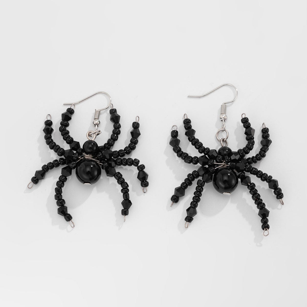 Gothic Layered Crystal Beaded Spider Necklace Earrings