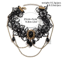 Thumbnail for Gothic Layered Crystal Inlaid Floral Lace Arm Chain