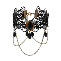 Thumbnail for Gothic Layered Crystal Inlaid Floral Lace Arm Chain