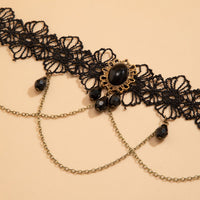 Thumbnail for Gothic Layered Crystal Inlaid Floral Lace Arm Chain