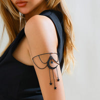 Thumbnail for Gothic Layered Moon Star Tassel Arm Cuff - ArtGalleryZen