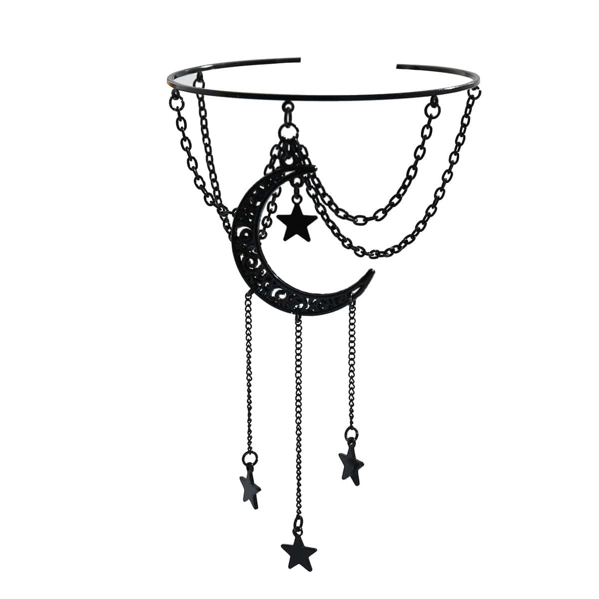 Gothic Layered Moon Star Tassel Arm Cuff