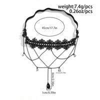Thumbnail for Gothic Layered Rhinestone Crystal Charm Elastic Lace Thigh Leg Chain - ArtGalleryZen