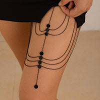 Thumbnail for Gothic Layered Sequin Charm Elastic Thigh Leg Chain