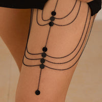 Thumbnail for Gothic Layered Sequin Charm Elastic Thigh Leg Chain