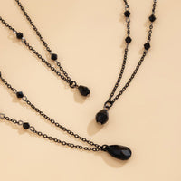 Thumbnail for Gothic Layered Waterdrop Pendant Cable Chain Choker Necklace Set - ArtGalleryZen