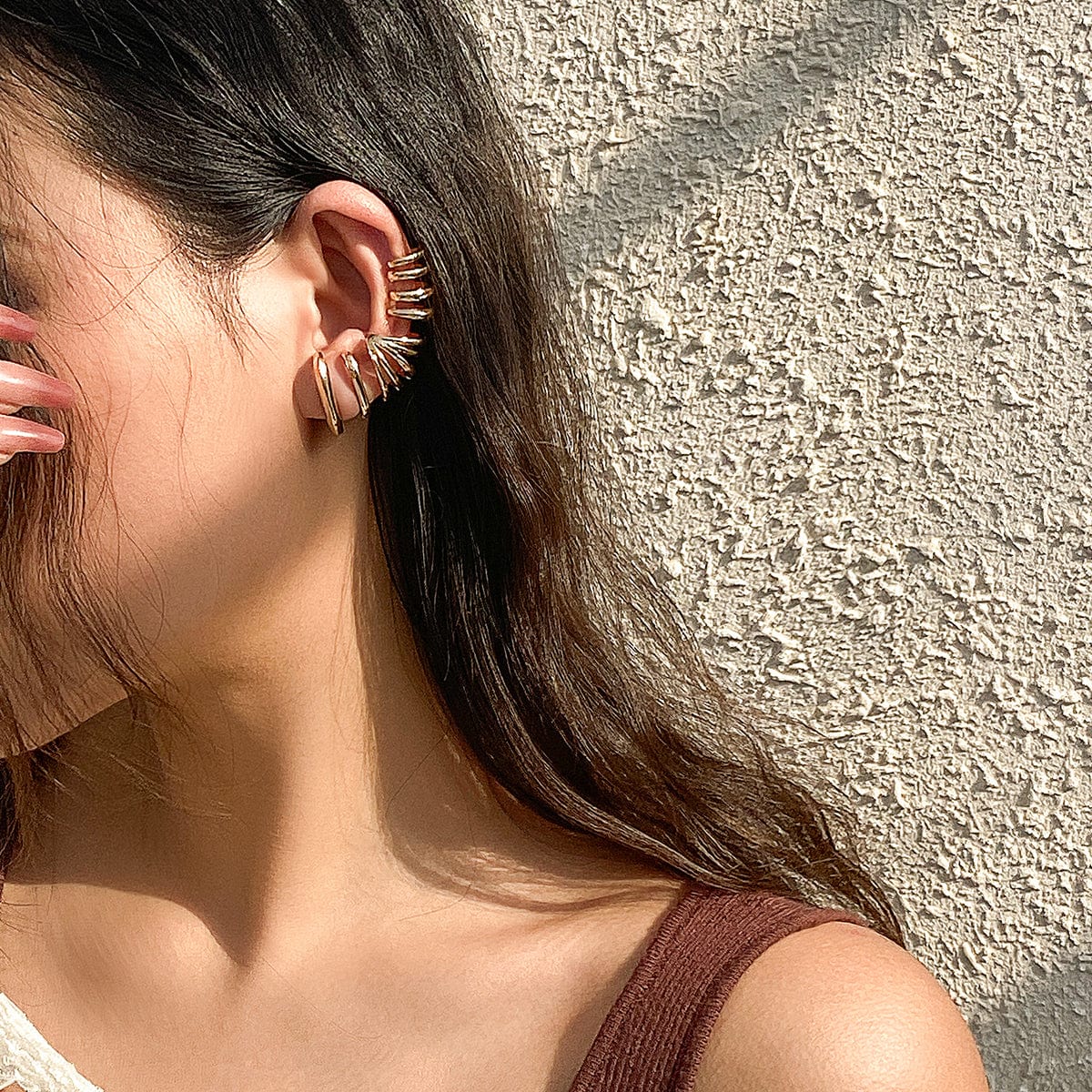 Gothic Punk Bone Shaped Ear Cuff Earring - ArtGalleryZen