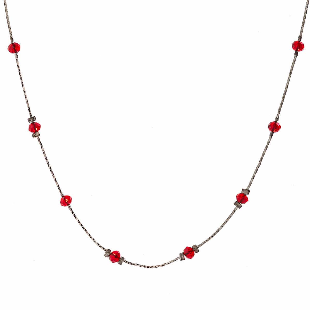 Gothic Red Rhinestone Choker Necklace - ArtGalleryZen