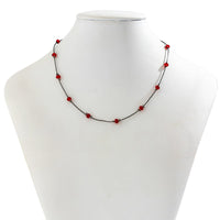 Thumbnail for Gothic Red Rhinestone Choker Necklace - ArtGalleryZen