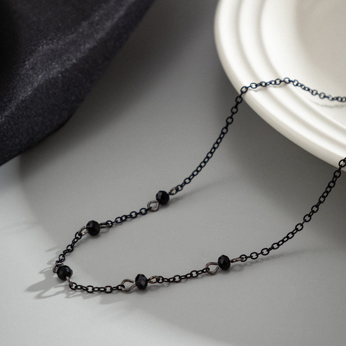 Gothic Rhinestone Cable Chain Necklace - ArtGalleryZen