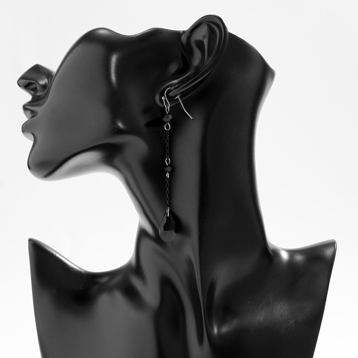 Gothic Rhinestone Waterdrop Dangle Earrings - ArtGalleryZen