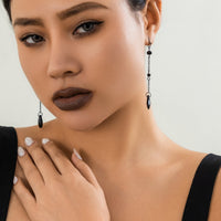 Thumbnail for Gothic Rhinestone Waterdrop Dangle Earrings - ArtGalleryZen